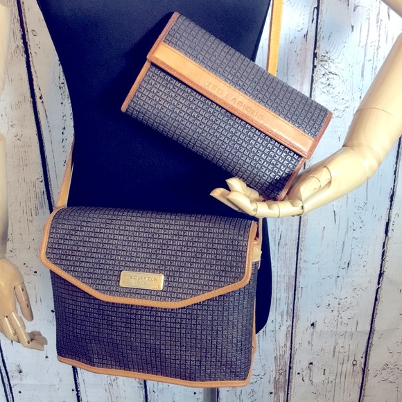Ted Lapidus Handbags - 🎉HP🎉 2PC Vintage Ted Lapidus Monogram Crossbody Bag & Wallet Set Matching